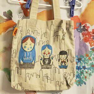 Parcel brand Matryoshka tote bag